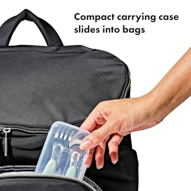 OXO Tot On-The-Go Fork and Spoon Set - Opal - Image 6