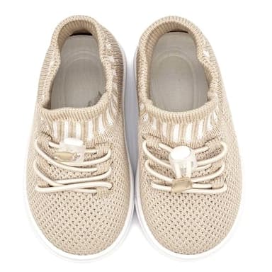 iSusuJo Baby Shoes Boys Girls Barefoot Sock Sneakers Infant First Walking Shoes 6 9 12 15 18 24 Months Camel White Size 12-18 Months Infant - Image 4