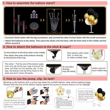 TONIFUL 4 Table Centerpiece Balloon Stand Kit Include Blue White Gold Confetti Balloons Prefect for New Year 2025, Birthday Table Decorations,Class of 2025 Graduation,Baby Shower,Party Decorations - Image 4