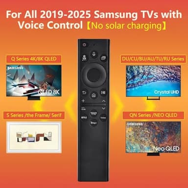 Replacement for Samsung TV Remote, for All 2019-2025 Samsung Remote Control for Smart TV with Voice Control. No Solarcell. 2-Year Warranty. - Image 7