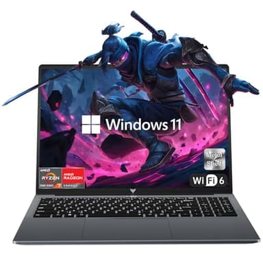 2025 AMD Laptop, 16.0inch Laptop Computer with AMD Ryzen 7 5700U(8C/16T, Up to 4.3GHz), 16GB RAM 512GB NVMe SSD Windows 11 Laptop, Radeon RX Vega 8 Graphics,WiFi 6, Backlit KB,53Wh Battery,Gray - Image 1