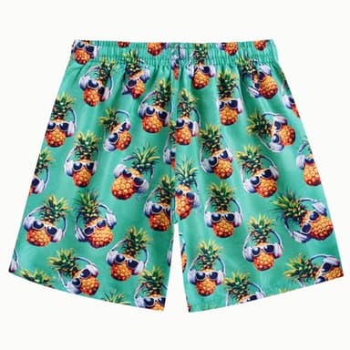 swimsobo Boys Swim Trunks Size 14-16 Years Kids with Compression Liner Shorts Swimming Boardshorts Hawaiian Pineapple Swimsuit - Image 4