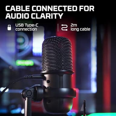 HyperX SoloCast – USB Condenser Gaming Microphone, for PC, PS4, PS5 and Mac, Tap-to-Mute Sensor, Cardioid Polar Pattern, great for Streaming, Podcasts, Twitch, YouTube, Discord,Black - Image 3