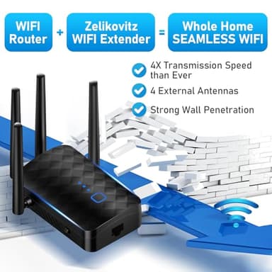 WiFi Extender Signal Booster for Home, Dual Band 5.8GHz&2.4GHz, Covers Up to 10000 Sq.ft, WiFi Repeater 1.2Gbps WiFi Booster with Ethernet Port, Made for USA - Image 3