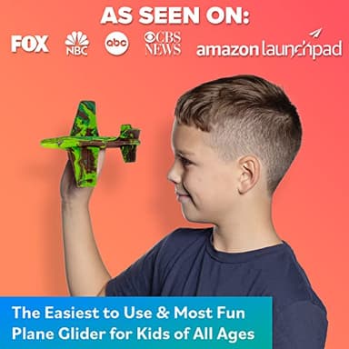 Stocking Stuffer Gifts For Boys&Girls: Foam Airplane Toy Glider Plane Styrofoam Airplanes for Kids. Launcher Air Planes Outdoor Army Toys. Military Gliders Game & Stocking Stuffers for All Ages - Image 2