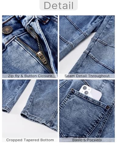 GRAPENT Stretchy Jeans for Women Womans Jeans Cute Summer Casual Denim Pants Woman Baggy Jean Pants for Women High Waisted Trendy for Summer Spring Fall Winter Color Midnight Blue Small Size 4 Size 6 - Image 6