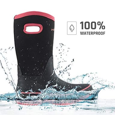 HISEA Women Mud Boots, Neoprene Rubber Garden Shoes Waterproof Mid Calf Rain Boots for Outdoor - Image 5