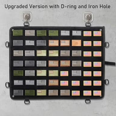 Tactical Patch Display Panel Holder Board Foldable Military Hook and Loop Emblems Holder (Black, Small (18" x 24")) - Image 4