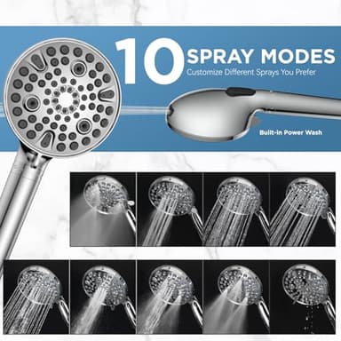MakeFit Dual Filtered Rain Shower Head Combo, Handheld Shower Head with Adjustable Bar - Rainfall Shower Head And Showerhead with Filter for Hard Water - Removes Chlorine - Image 6