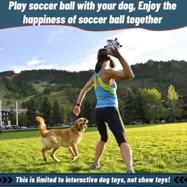 QDAN Dog Toys Soccer Ball with Straps, Herding Balls for Dogs, Interactive Toy for Tug of War, Durable Dog Balls for Medium Large Dogs (8 Inch) - Image 3