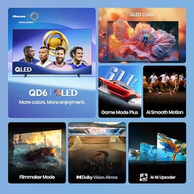 Hisense 55" Class QD6 Series (55QD6QF, 2025 Model) QLED 4K UHD Smart Fire TV, Voice Remote with Alexa, Dolby Vision, Dolby Atmos, Motion Rate 120, HDR 10+, Game Mode Plus, MEMC, VRR, ALLM - Image 4