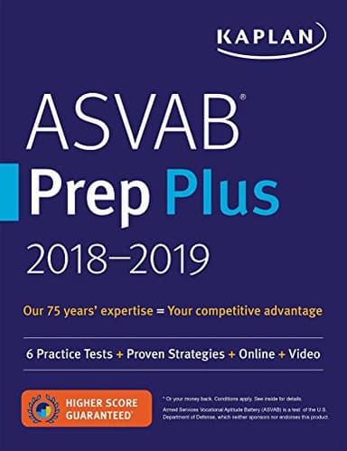 ASVAB Prep Plus 2018-2019: 6 Practice Tests + Proven Strategies + Online + Video (Kaplan Test Prep) - Image 1