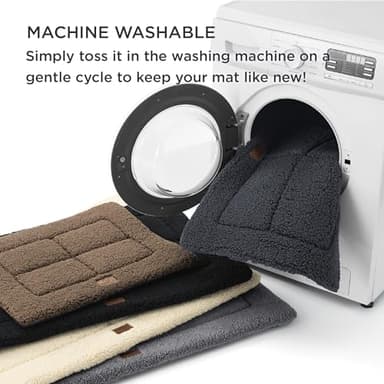 Bedsure Washable Dog Crate Bed for Large Dogs, Soft Foam Floor Pet Mat, Versatile Lightweight Pet Crate Pad for Cages - Image 5