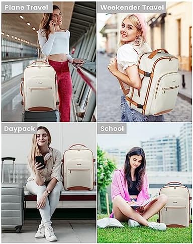 LOVEVOOK 40L Travel Backpack for Women Men,Waterproof Airline Approved Carry On Luggage Travel Essentials,TSA Carry On Backpack Personal Item Travel Bag Suitcase with 3 Packing Cubes,Weekender,Daypack - Image 7