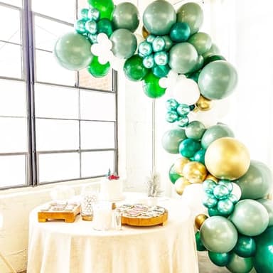 Voircoloria Sage Green Balloons, 66pack 12inch Olive Green Latex Party Balloons for Baby Shower, Graduation, Wedding, Birthday, Bridal Shower, Anniversary Party Decorations - Image 3