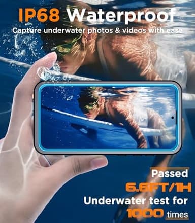Temdan Designed for Samsung Galaxy S25 Case Waterproof, Built-in Lens & Screen Protector Military Shockproof Dropproof IP68 Underwater Full Body Phone Case for Galaxy S25 5G 6.2"-LightBlue (2025 - Image 3