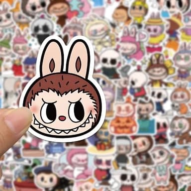 70 Pcs Labubu Cartoon Sticker Water Bottle Fun Cute Stickers Suitable for Teenagers and Adults Vinyl Stickers Suitable for Laptop Skateboarding Party Supplies - Image 7