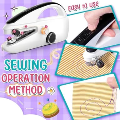 User-Friendly Cordless Handheld Sewing Machine for Beginners, Compact Mini Sewing Machine with Complete Accessories Kit, Portable Sewing Machines Are A Must-Have for Home DIY - Image 3