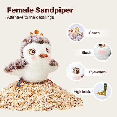 Potaroma Cat Toys 2 Pcs Flapping Sandpiper Pair-Mate, Lifelike Birds Chirp, Chargeable Touch Activated Kitten Fun Interactive Kitty Exercise with Catnip for All Breeds - Image 5