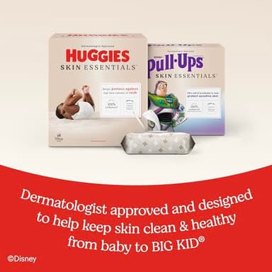 Huggies Skin Essentials Baby Wipes, Hypoallergenic, 99% Water, 10 Flip Top Packs (560 Wipes Total) - Image 8