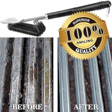 GRILLART Grill Brush and Scraper BBQ Brush for Grill, Safe 18" Stainless Steel Woven Wire 3 in 1 Bristles Grill Cleaning Brush, BR-4516 - Image 7