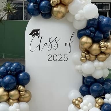Eurteka Class of 2025 Decal Sign - Graduation Party Decoration, Balloon Arch Stickers, Congrats Grad Party Class of 2025 Event Planner Decal，Photo Props (Class of 2025 Black) - Image 3