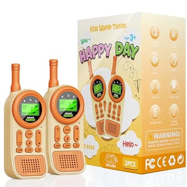Ptnerbeh Walkie Talkies for Kids: 22 Channels 2 Way Radio Kids Toys for 3-12 Year Old - 3 Miles Long Range for Outdoor Camping Hiking - Christmas Birthday Gifts for Boys Girls, Red