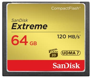 SanDisk 64GB Extreme CompactFlash Memory Card UDMA 7 Speed Up To 120MB/s - SDCFXSB-064G-G46 - Image 1
