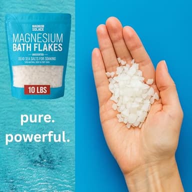 Magnesium Flakes for Bath - Magnesium Chloride Flakes - Dead Sea Salts for Soaking, 10 LBS - Image 3