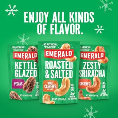 Emerald Nuts Sugar Cookie Flavored Cashews (1-Pack) | 5oz Resealable Bag | Kosher Dairy Certified, Non-GMO, Contains No Artificial Preservatives, Flavors or Synthetic Colors - Image 6