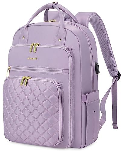 LOVEVOOK Laptop Backpack for Women, Water Resistant Travel Work Backpacks Purse Stylish College Bookbag Business Teacher Nurse Computer Bag with USB Charging Port, Fits 15.6" Laptop - Image 1