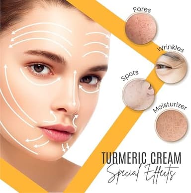 Turmeric Face Cream + 30% Vitamin C Glow Boosting Moisturizer & Skin Repairing, Hydrating with Organic Ingredients Anti-Aging Facial Cream, Normal, Dry, Oily & Combination Skin - 1.7 FL OZ - Image 6