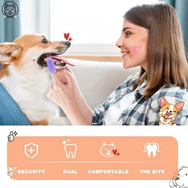 YUEYUEJIA Dog Toothbrush Finger Toothbrush Dogs Tooth Brushing Kit 4Pack Dogs Finger Toothbrushes for Dog Teeth Cleaning& Dental Care Doges Tooth Brush Pet Toothbrush - Image 6