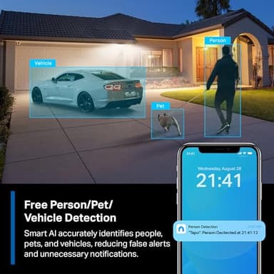 Tapo by TP-Link Wire-Free MagCam, Indoor/Outdoor 2K Battery Powered Smart Security Camera, Magnetic Mount, Starlight Color Night Vision, Person/Pet/Vehicle Detection, SD/Cloud Storage, 2.4GHz Wi-Fi - Image 7