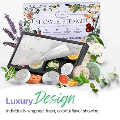 Shower Steamers Aromatherapy BLRIET 8 Pack Gifts for Women, Birthday Christmas White Elephant Gifts Stocking Stuffers for Adults Her Mom Him Home Spa Gym Natural Essential Oil Self Care Relaxation - Image 7