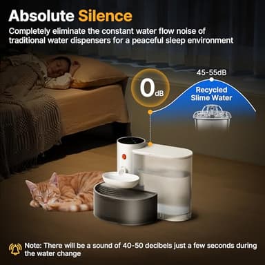 Potaroma Smart Wireless Pet Water Fountain, No Filter, 3.5L Large Capacity, Rechargeable Automatic Water Dispenser for Cats and Small Dogs, Wastewater Separation Always Fresh Water - Image 7