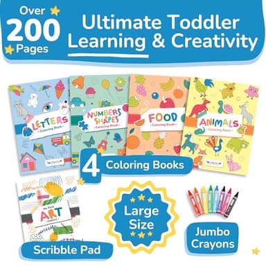 TOYVENTIVE Toddler Coloring Books & Crayons, Toys & Birthday Gifts for 1+,2,3,4 Years Old Girls, Toddlers & Preschoolers Ages One,Two,Three,Four year olds - Image 2