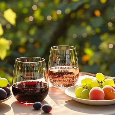 Ithmahco Mothers Day Gifts For Sisters, 16oz Sister's Stemless Wine Glasses - Sister Mother's Day Gift Ideas, Sisters Gifts From Brother (I Would Fight A Bear For You, Sister) - Image 6