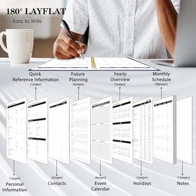 Ymumuda 2026 Planner-2 Year Monthly Planner 2026-2027, JAN.2026 - DEC.2027, 8.5" x 11", 26-27 Monthly Calendar,Large Planner with Spiral Bound, 24 Months Perfect for School Office Schedule - Dark Blue - Image 4