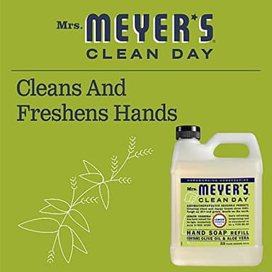 MRS. MEYER'S CLEAN DAY Liquid Hand Soap Refill, Cruelty Free and Biodegradable Formula, Lemon Verbena Scent, 33 oz - Image 6