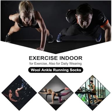 Busy Socks Winter Real Wool Socks Women, Ladies Autumn Fashion Ankle Merino Wool Sport Socks for Cycling Running Tennis Golf, White, Medium, 6 Pairs - Image 5