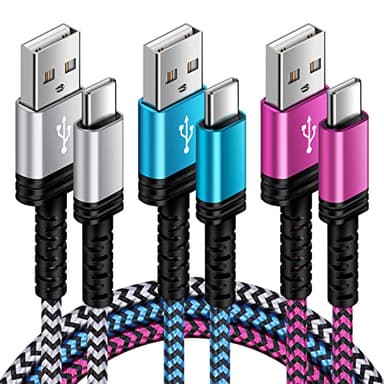 Samsung S23 Ultra USB Type C Cable Fast Charging,[3-Pack,10ft] Long USB C to USB A Android Phone Cable C Charger Cord Fast Charging for Galaxy S24 FE/S25/S25 Ultra//S23/S22/S21/A17,Google Pixel 9/8a/7 - Image 1