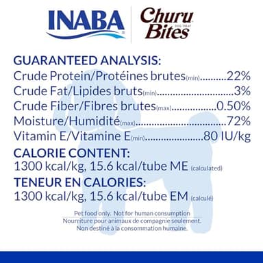INABA Churu Bites for Dogs, Soft & Chewy Dog Treats, 0.42 Ounces Each Tube, 64 Tubes Total (8 Tubes per Pack), Chicken with Tuna Recipe - Image 6