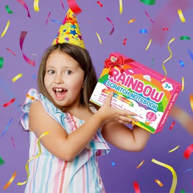 FEREDO KIDS Party Favors for Kids: 16 Pack Rainbow Scratch Art Notebook Back to School Students Classroom Gifts Bulk for Girls Boys Goodie Bags Stuffers, Return Gifts for Birthday Party Favors Bulk - Image 2