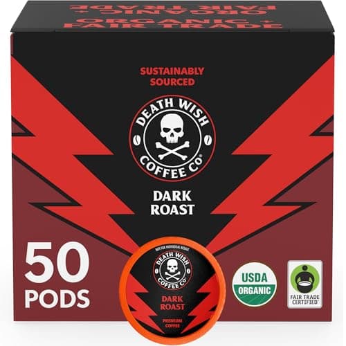 Death Wish Coffee - Dark Roast Single Serve Pods - (50 Count) - Image 1