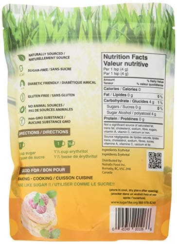 Sugarlike Erythritol Sweetener (360g), Zero Calorie, Zero Carbs, No Bad Aftertaste, Keto and Diabetic Friendly - Image 2