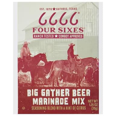 6666 Four Sixes Big Gather Beer Marinade Mix, 1.25 Ounce - Image 1