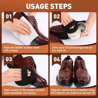 CHMI 5.29 oz Mink Oil for Leather Boots, 3-in-1 Leather Cleaner and Conditioner, All-Natural Waterproof Formula, Mink Oil Leather Conditioner for Restore Shoes, Jacket, Hat, Sofa, Wallet - Image 5
