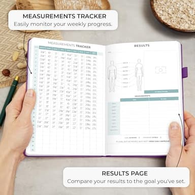 Clever Fox Food Journal - Daily Food Diary, Meal Planner to Track Calories & Nutrients, Weight Tracker Notebook, A5 (Purple) - Image 6