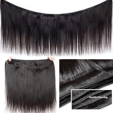 Brazilian Straight Bundles Human Hair 16 18 20 Inch 12A Grade 100% Unprocessed Virgin Human Hair Bundles For Women Quick Weave Natural Black Color - Image 5